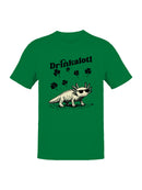 Officially Licensed St. Patrick's Day Axolotl "Drinkalotl" Design Men's T-shirt