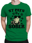 Officially Licensed St. Patrick's Day St Pat's Sober Frog Design Men's T-shirt