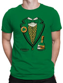 Officially Licensed St. Patrick's Day Whiskey & Shamrock Suit Design Men's T-shirt