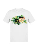 Officially Licensed St. Patrick's Day Celtic Cat with Shamrocks Art Men's T-shirt