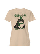 Officially Licensed St. Patrick's Day Lucky Frog with Shamrocks and Top Hat Women's T-shirt