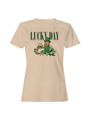Officially Licensed St. Patrick's Day Lucky Day Leprechaun Design Women's T-shirt