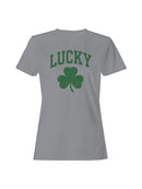 Officially Licensed St. Patrick's Day Vintage Lucky Shamrock Design Women's T-shirt