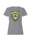 Officially Licensed St. Patrick's Day Lucky Clover Celtic Shield Emblem Women's T-shirt