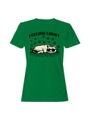 Officially Licensed St. Patrick's Day Cool Cat Feeling Lucky Design Women's T-shirt
