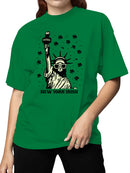 Officially Licensed St. Patrick's Day Statue of Liberty New York Irish Women's T-shirt