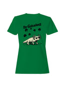 Officially Licensed St. Patrick's Day Axolotl "Drinkalotl" Design Women's T-shirt