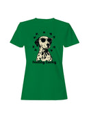 Officially Licensed St. Patrick's Day Lucky Dalmatian Cool Vibes Women's T-shirt