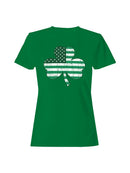Officially Licensed St. Patrick's Day American Shamrock Flag Design Women's T-shirt