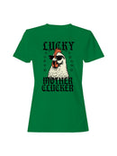 Officially Licensed St. Patrick's Day Lucky Mother Clucker Design Women's T-shirt