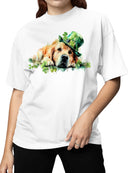Officially Licensed St. Patrick's Day Lucky Dog St. Patrick's Art Women's T-shirt
