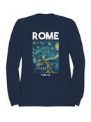 Rome Starry Night Colosseum Art Women's Sweatshirt