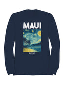 Maui Starry Night Beach Art Women's Sweatshirt