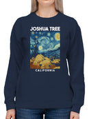 Starry Joshua Tree Night Art Women's Sweatshirt