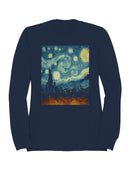 Starry Skyline Cityscape Art Women's Sweatshirt