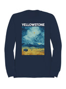 Starry Yellowstone Bison Night Women's Sweatshirt