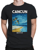 Cancun Van Gogh Style Beach Art Men's T-shirt