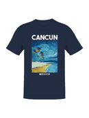 Cancun Van Gogh Style Beach Art Men's T-shirt