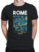 Rome Starry Night Colosseum Art Men's T-shirt