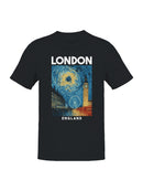 London Night Sky Art Print Men's T-shirt