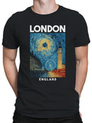 London Night Sky Art Print Men's T-shirt