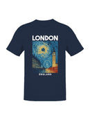 London Night Sky Art Print Men's T-shirt