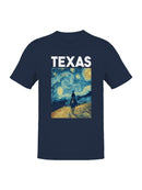 Texas Starry Night Cowboy Art Men's T-shirt