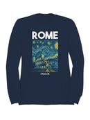 Rome Starry Night Colosseum Art Men's Sweatshirt