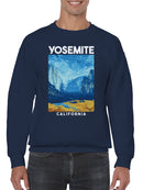 Yosemite California Starry Landscape Men's Sweatshirt