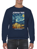 Starry Joshua Tree Night Art Men's Sweatshirt