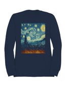 Starry Skyline Cityscape Art Men's Sweatshirt