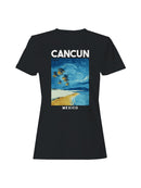 Cancun Van Gogh Style Beach Art Women's T-shirt