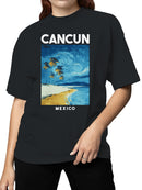 Cancun Van Gogh Style Beach Art Women's T-shirt