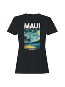 Maui Starry Night Beach Art Women's T-shirt
