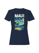 Maui Starry Night Beach Art Women's T-shirt
