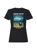 Starry Night Grand Teton Bison Women's T-shirt
