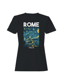 Rome Starry Night Colosseum Art Women's T-shirt