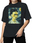 Starry Night Inspired Portrait Art Women's T-shirt