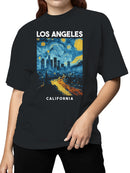 Los Angeles Starry Night Skyline Women's T-shirt
