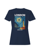 London Night Sky Art Print Women's T-shirt