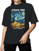 Starry Joshua Tree Night Art Women's T-shirt