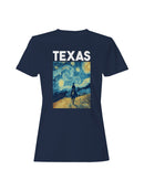 Texas Starry Night Cowboy Art Women's T-shirt