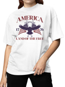 Patriotic Eagle Freedom Emblem Women's T-shirt