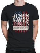 Jesus Saves - John 3:16 USA Men's T-shirt