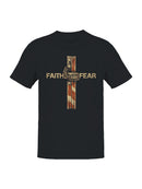 Faith Over Fear Cross Graphic Men's T-shirt