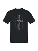 Faith Family Freedom American Flag Men's T-shirt