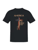 Patriotic Faith Cross Design Men's T-shirt