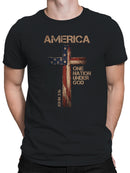 Patriotic Faith Cross Design Men's T-shirt