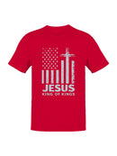 Jesus King of Kings Patriotic Cross Men's T-shirt