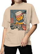Sushi Chef Cat in Traditional Attire Women's T-shirt
